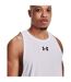 Mens Baseline Tank Top White Black Under Armour-4