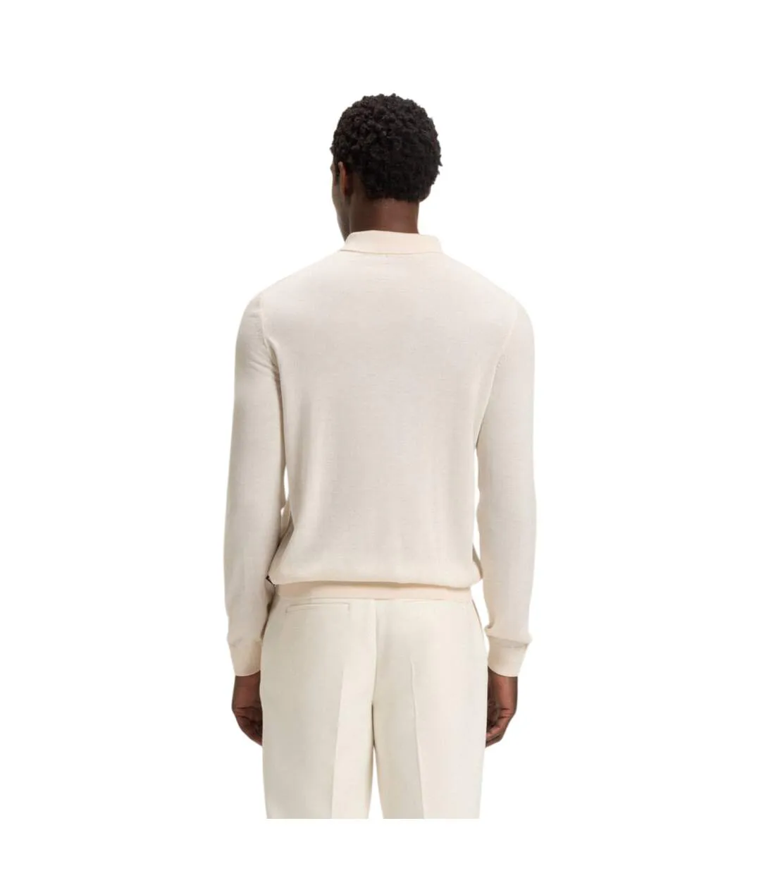 Polo Manches Longues Lanciomne Homme Blanc Boss-4
