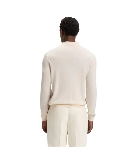 Polo Manches Longues Lanciomne Homme Blanc Boss
