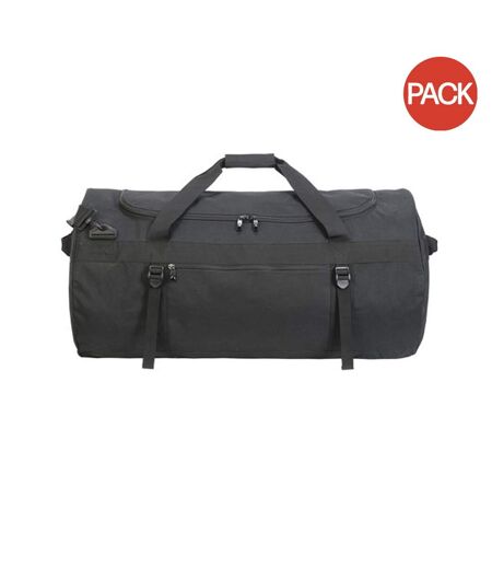 Lot de 2  Atlantic sac en toile surdimensionné 110 litres taille unique noir/noir Shugon