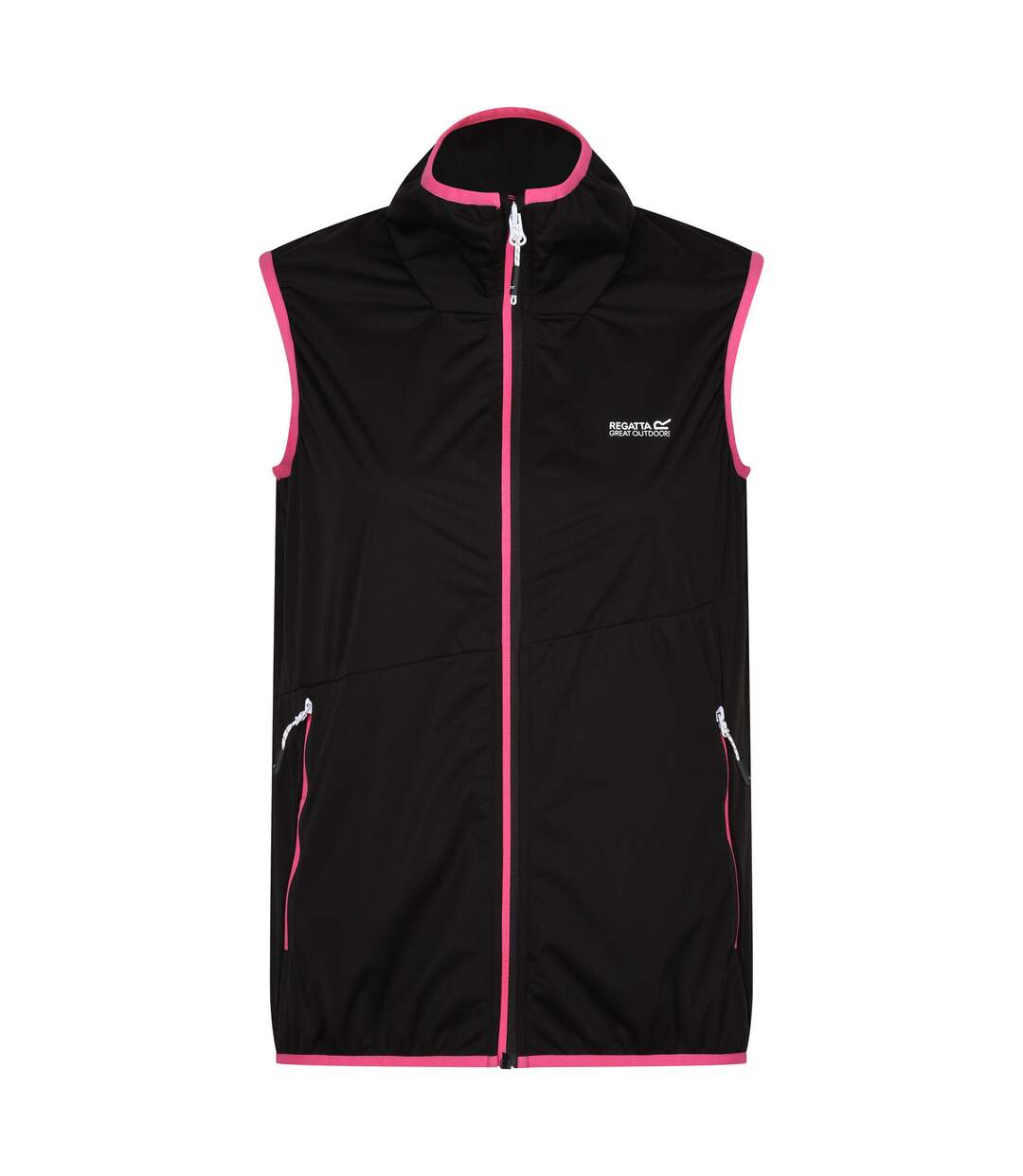 Womens/ladies Body Warmer Black Flamingo Pink Regatta-2