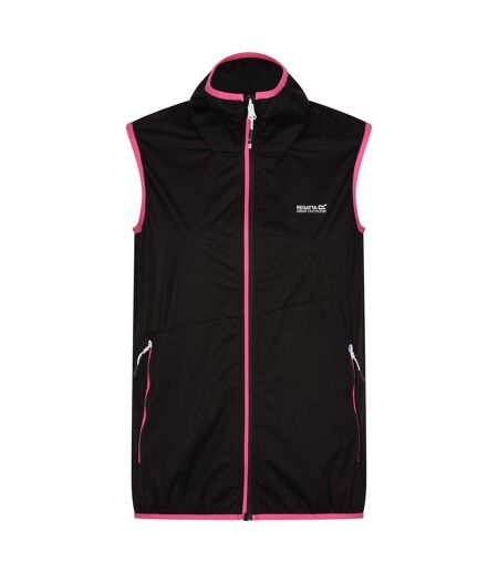 Womens/ladies Body Warmer Black Flamingo Pink Regatta