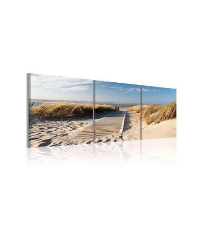 Paris Prix - Tableau Imprimé beach 3 Panneaux 40x120cm