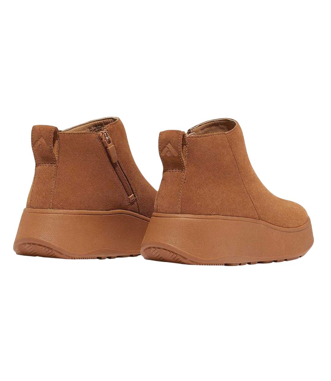 Womens/ladies Mode Suede Flatform Ankle Boots Tan FitFlop-2
