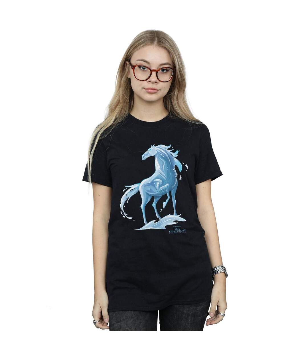 Disney - T-shirt FROZEN NOKK THE WATER SPIRIT - Femme (Noir) - UTBI24574-2