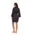 Womens/ladies Satin Lace Trim Robe Black Ralph Lauren-3