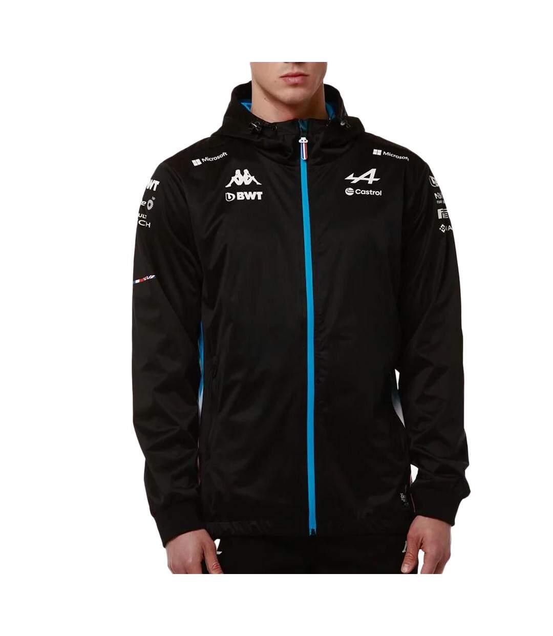 Veste noire/turquoise homme kappa adrafi - s-1