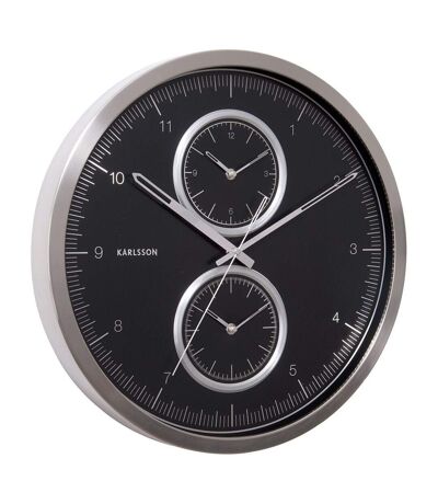 Horloge ronde Multiple time 50 cm Noir