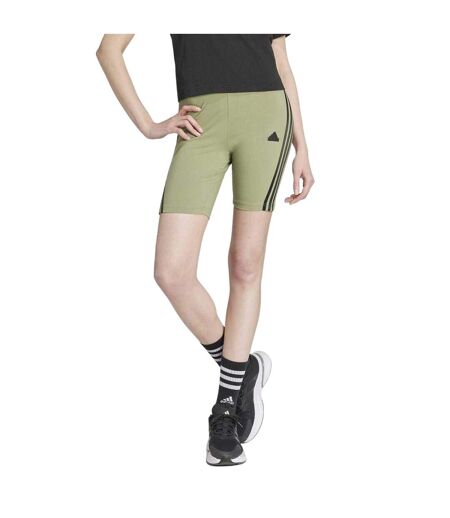 Womens/ladies Future Icons High Waist Cycling Shorts Green Adidas