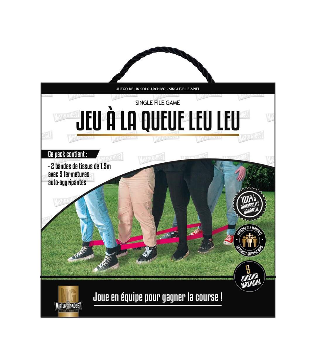 Jeu de la Chenille 5 Personnes 110cm Rouge & Noir-1