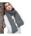 Cable knit melange scarf one size light grey Beechfield