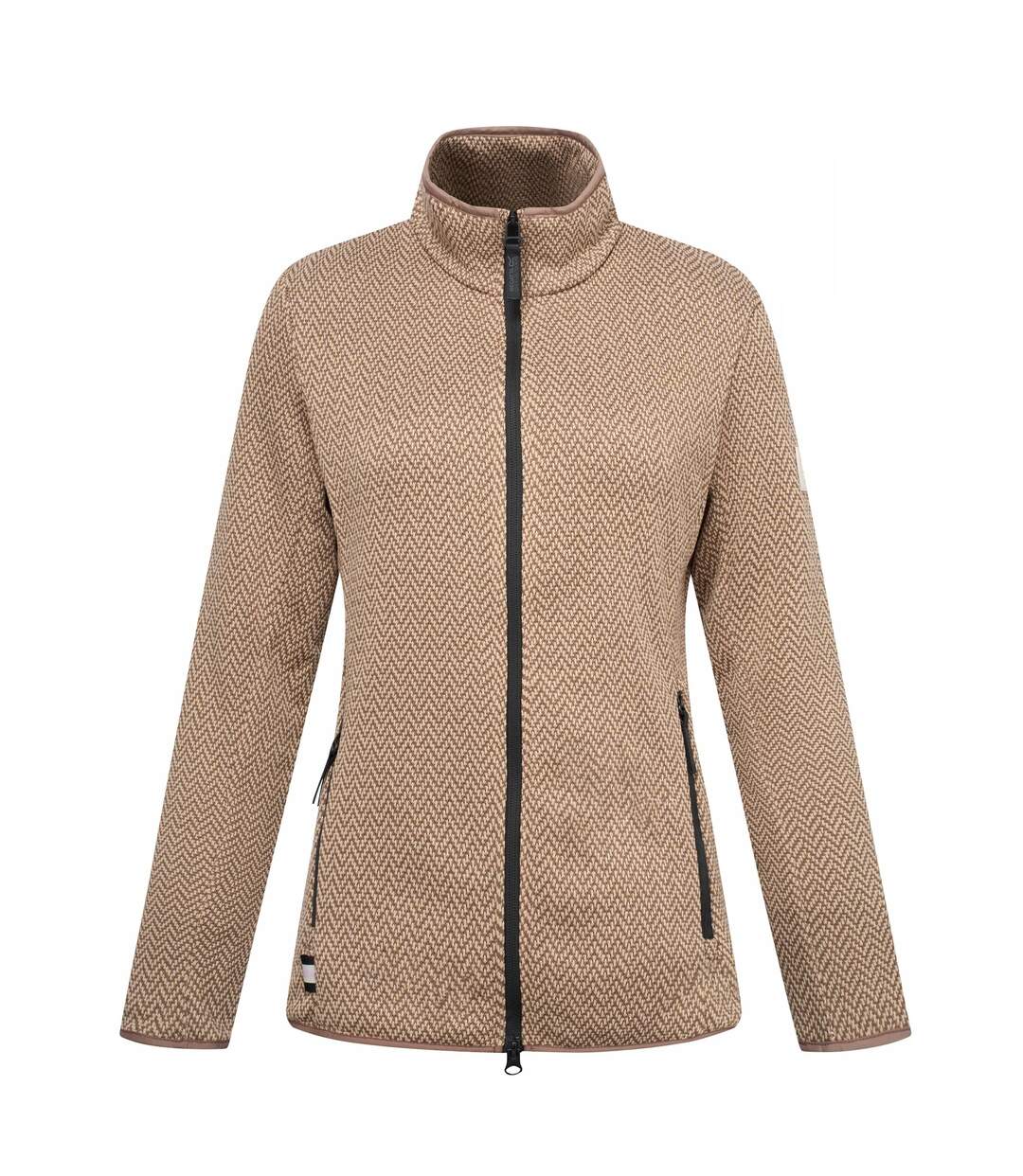 Veste Polaire Elzie Femme Marron Foncé Taupe Clair Regatta-2