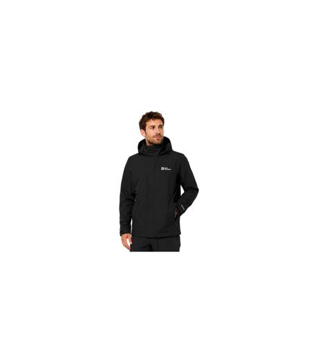 Mens Trailtime Waterproof Jacket Black Jack Wolfskin