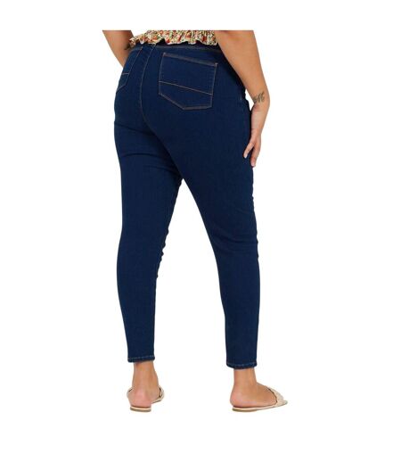 Womens/ladies High Rise Skinny Jeans Mid Blue Brave Soul