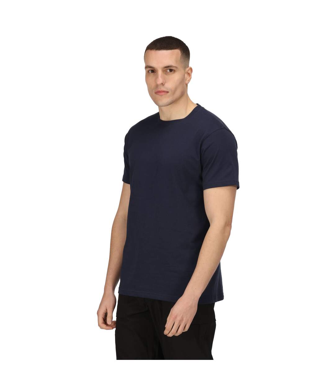 Mens pro cotton soft touch t-shirt navy Regatta-3