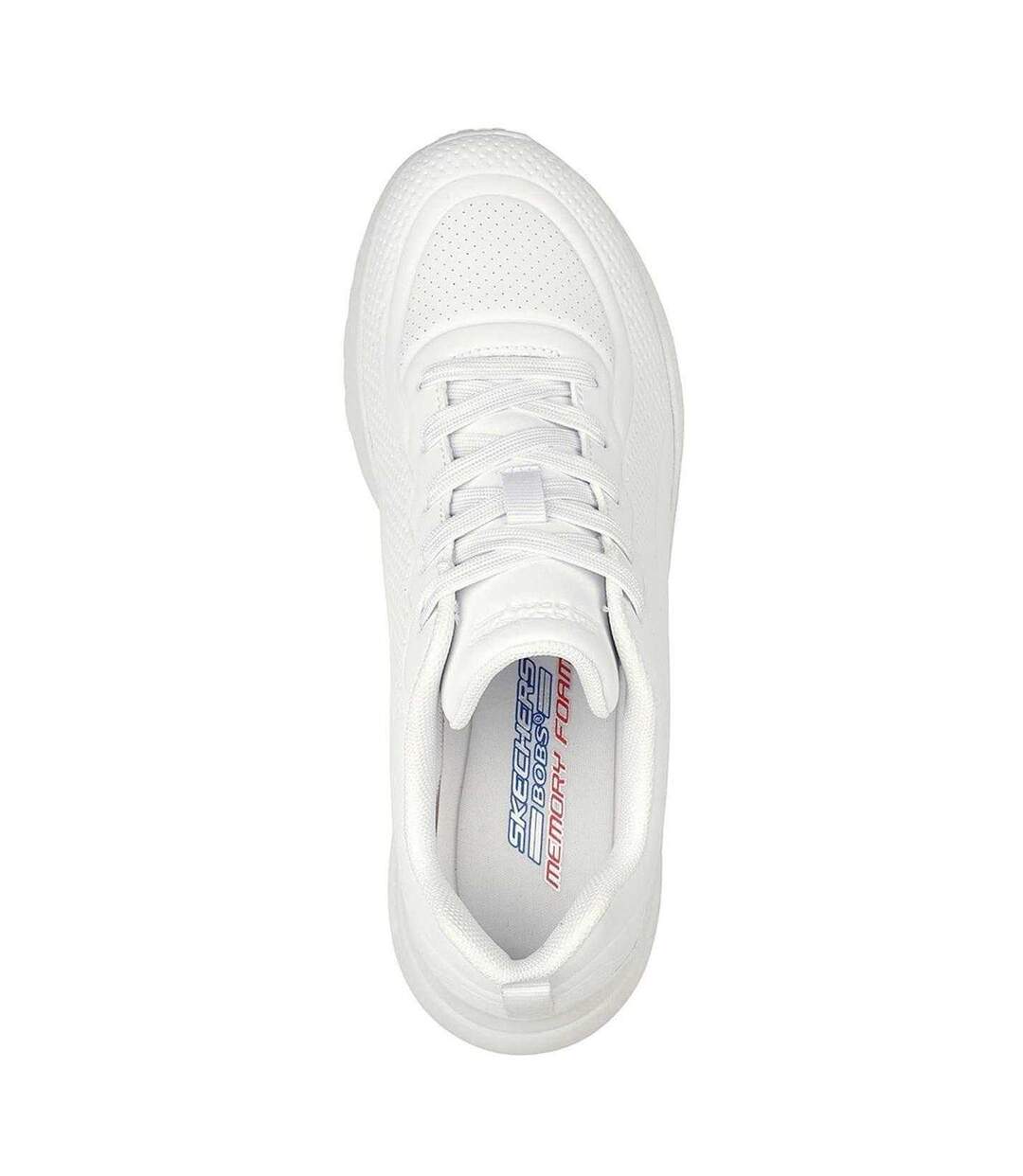 Womens/ladies Bob Buno Logo Trainers White Skechers-3