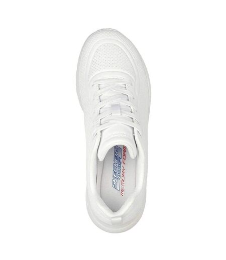 Womens/ladies Bob Buno Logo Trainers White Skechers