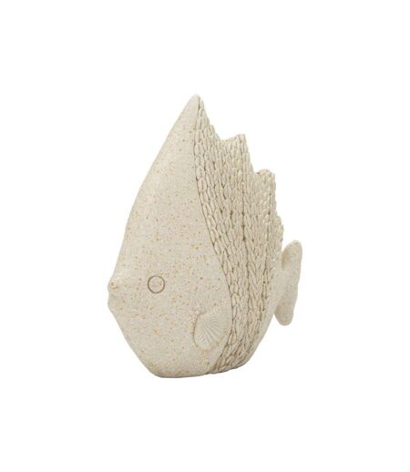 Statuette Poisson en Résine Sand 16cm Beige