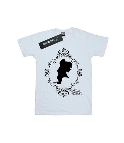 Disney Princess Mens Belle Silhouette T-Shirt (White)