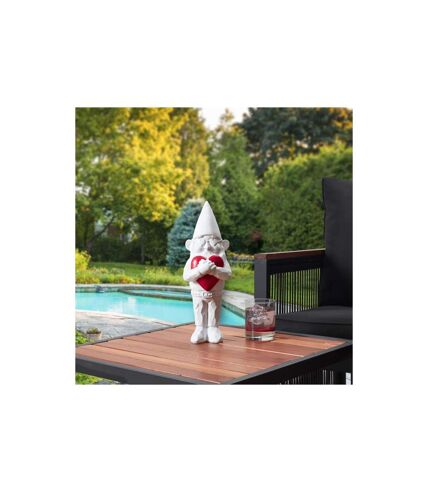 Statuette Design Nain de Jardin Love 33cm Blanc