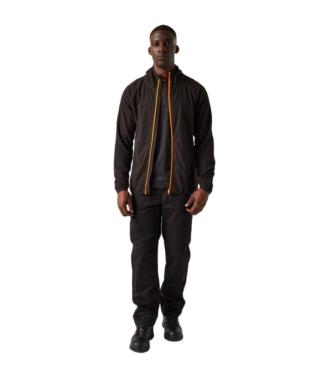 Veste Polaire Homme Noir Orange Vif Regatta Professional-2