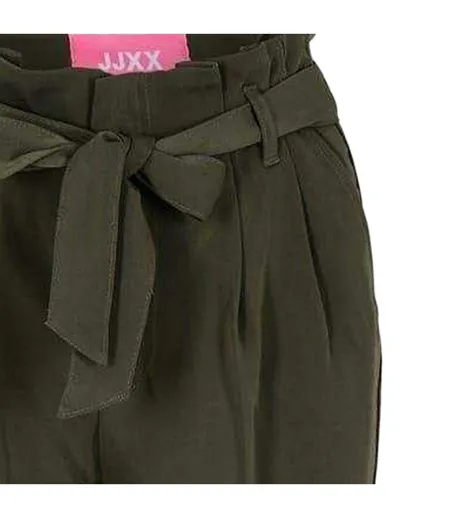Womens/ladies Plain Straight Trousers Grape Leaf JJXX