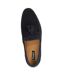 Mens Bertie Suede Stack Heel Loafers Navy Suede Dune London-4