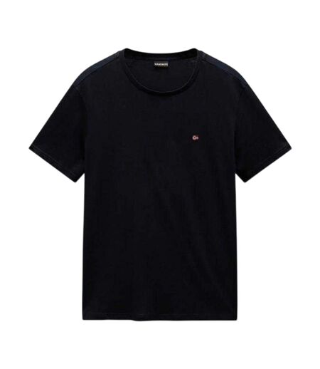 Mens Salis Logo Short-sleeved T-shirt Black Napapijri