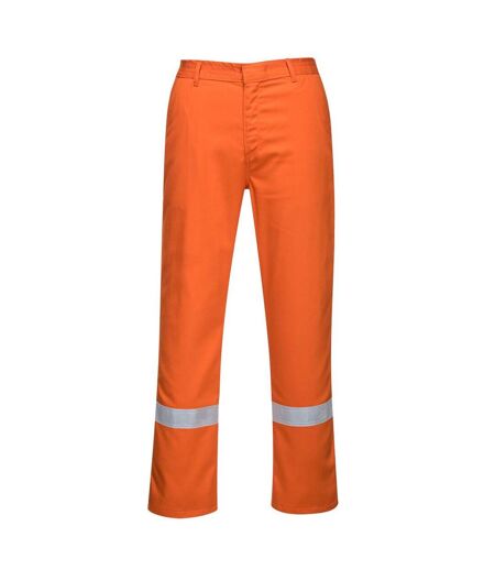 Mens iona bizweld fire resistant work trousers orange Portwest