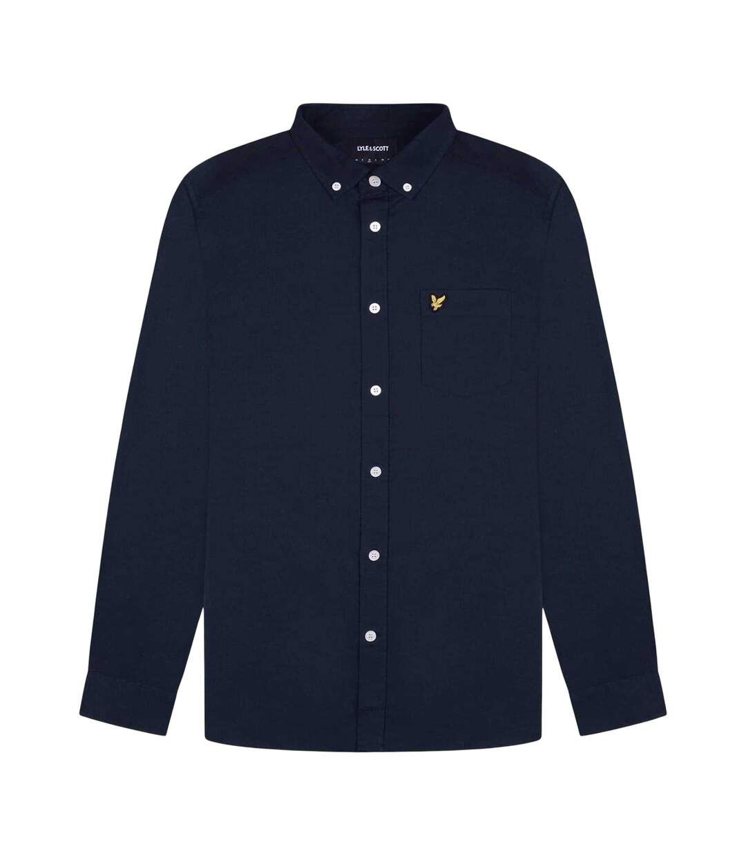 Mens Embroidered Logo Oxford Shirt Navy Lyle & Scott-1