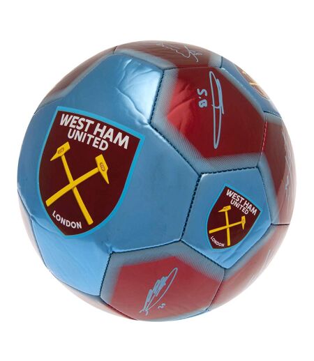 West Ham United FC - Ballon de foot #COYI (Bordeaux / Bleu) (Taille 5) - UTTA10980