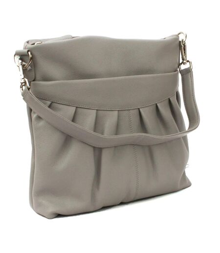Eastern Counties Leather Womens/Ladies Leona Ruched Leather Purse (Light Grey) (One Size)
