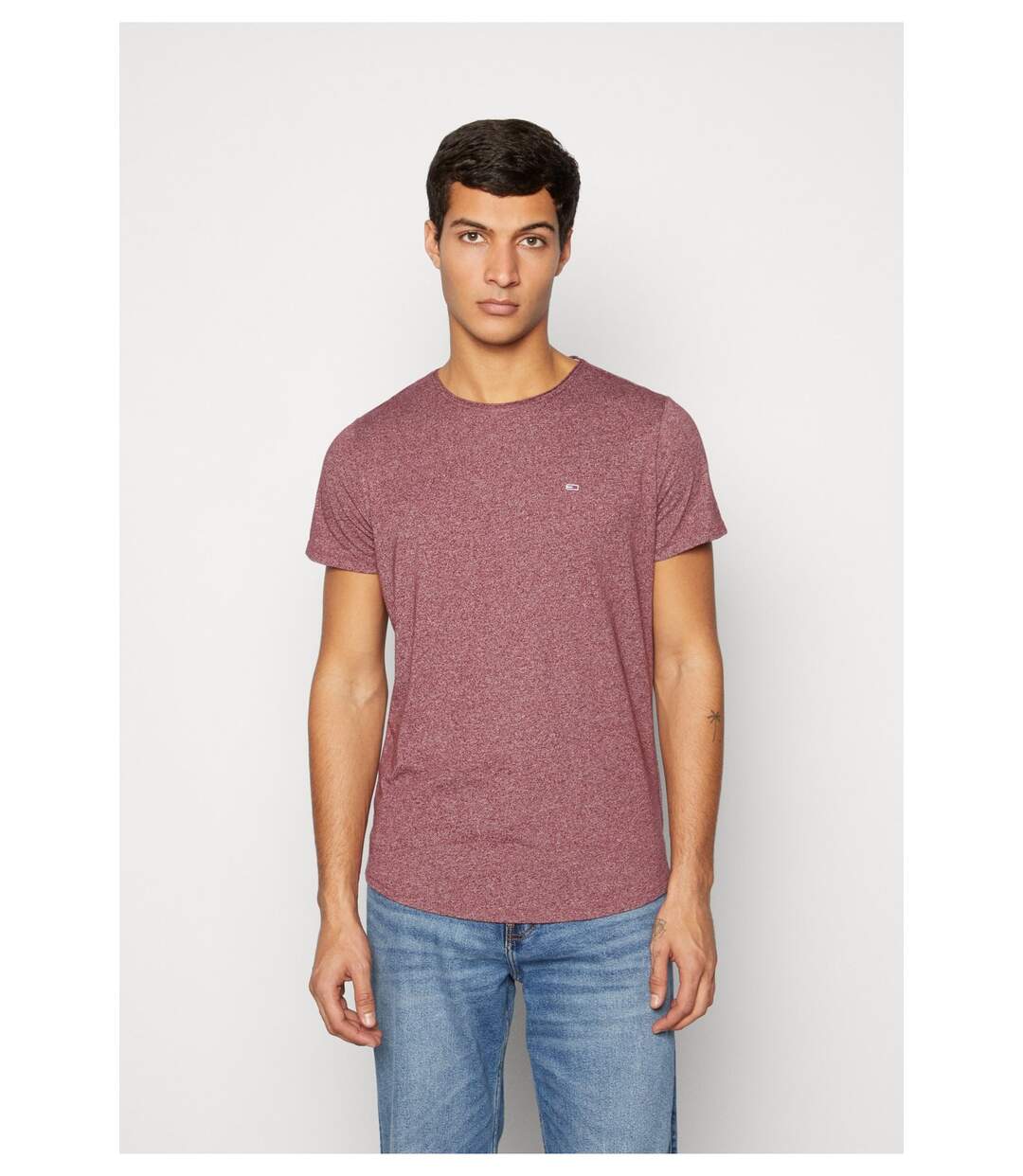 TShirt chiné ogo brodé  -  Tommy Jeans - Homme