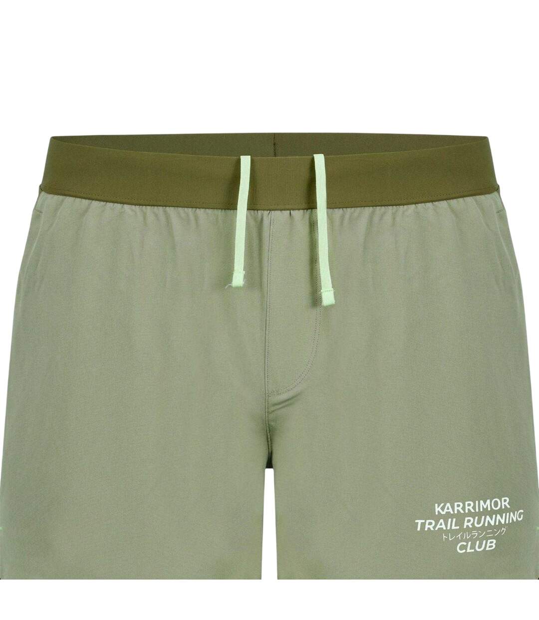 Mens Performance 2 In 1 Running Shorts Olive Karrimor-4