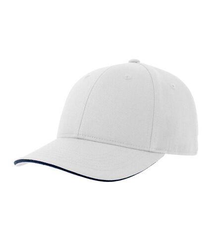 Casquette liberty sandwich adulte blanc / bleu marine Atlantis