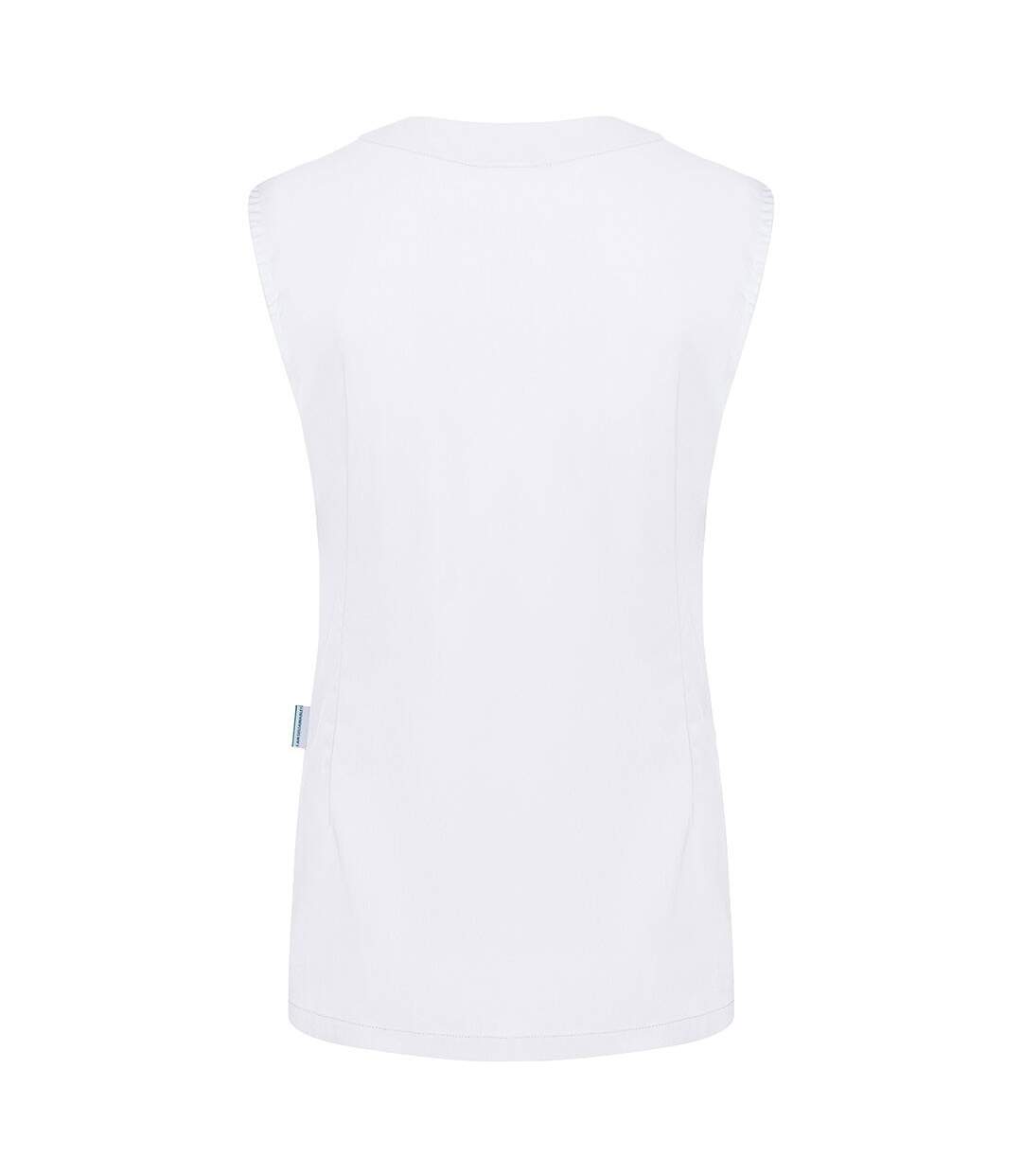 Womens/ladies Essential Sleeveless Work Tunic White Karlowsky-2