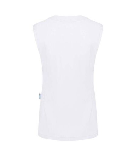 Womens/ladies Essential Sleeveless Work Tunic White Karlowsky