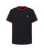Mens Paisley Logo T-shirt Black Red Pretty Green-1