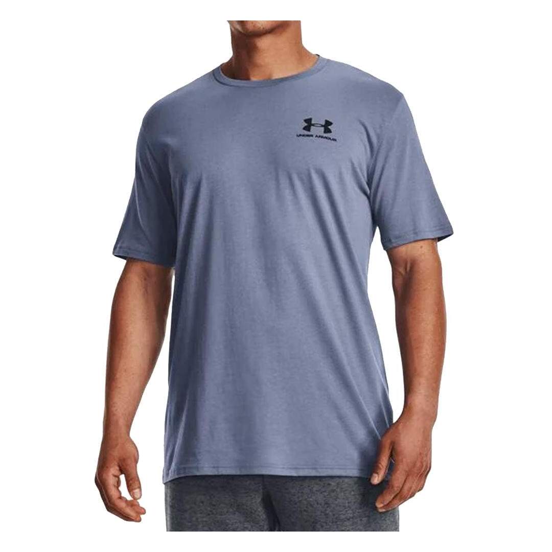 T-shirt Bleu Homme Under Armour Left Chest - L-1