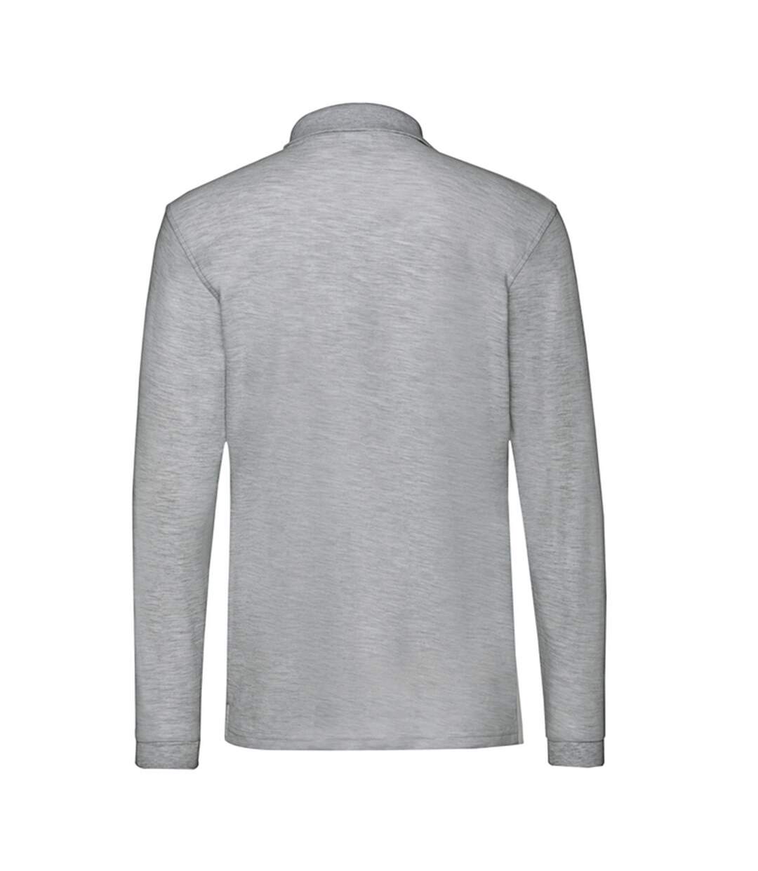 Polo Premium Homme Gris Clair Chiné Fruit Of The Loom-2