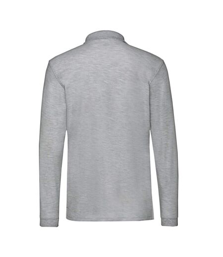 Polo Premium Homme Gris Clair Chiné Fruit Of The Loom
