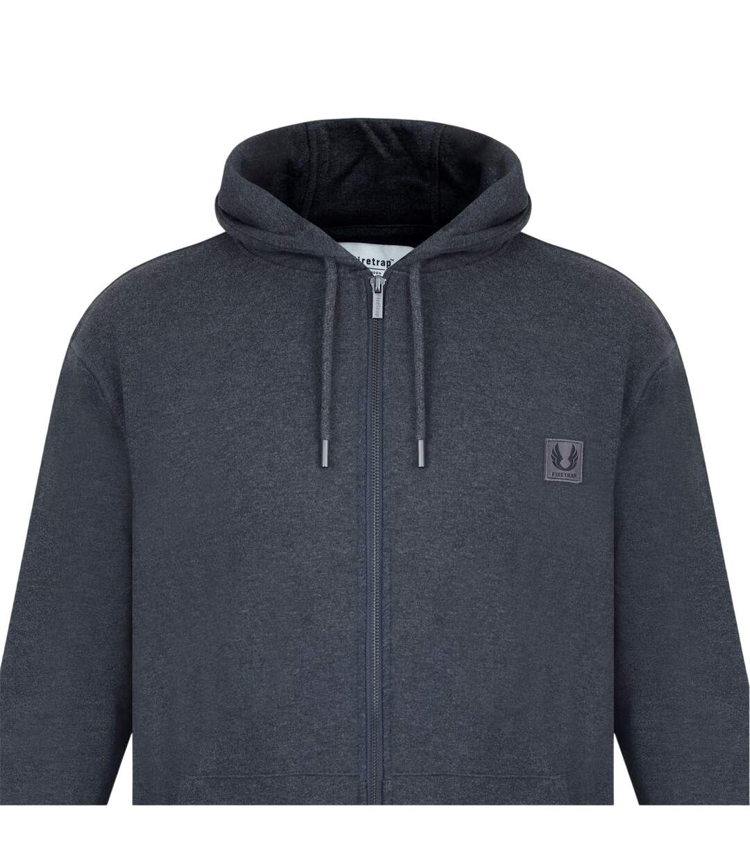 Veste À Capuche Motif/style Logo Homme Charbon Chiné Firetrap-4