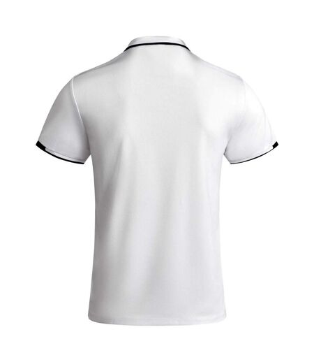 Polo tamil homme blanc / noir uni Roly