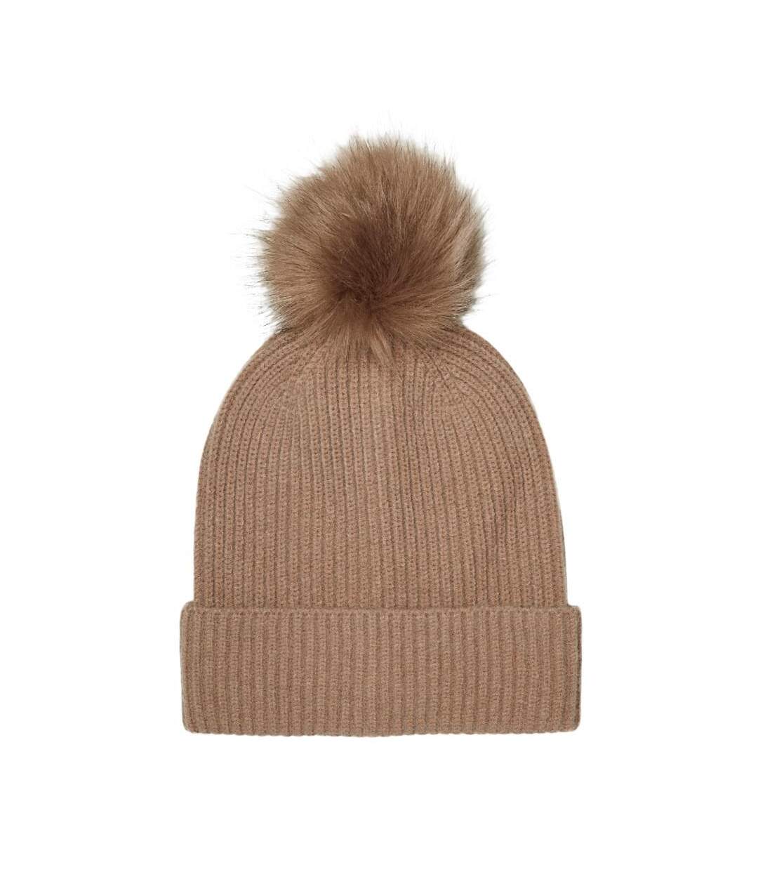 Bonnet marron femme vero moda beanie-1