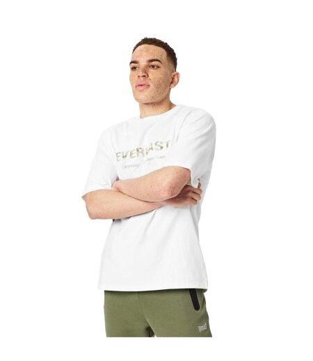T-shirt Motif/style Logo Camouflage Homme Blanc Everlast