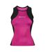 Womens/ladies Tri 400 Sleeveless T-shirt Pink Skins-1
