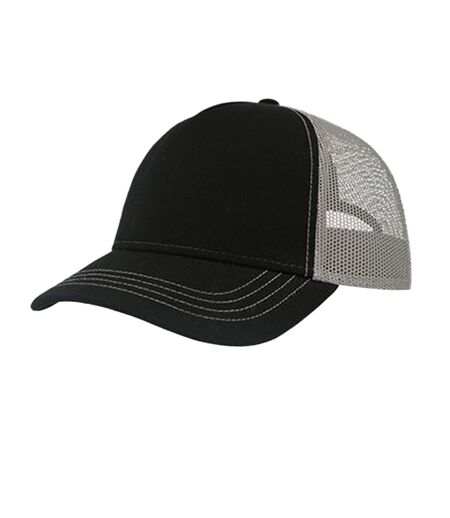 Casquette Trucker Rapper Noir Gris Atlantis Headwear
