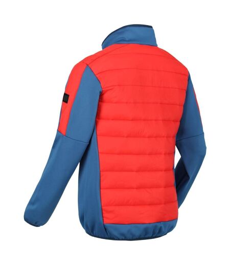 Regatta Veste isolée Clumber II Hybrid pour hommes (Bleu Dynastie/Rouge vif) - UTRG6619