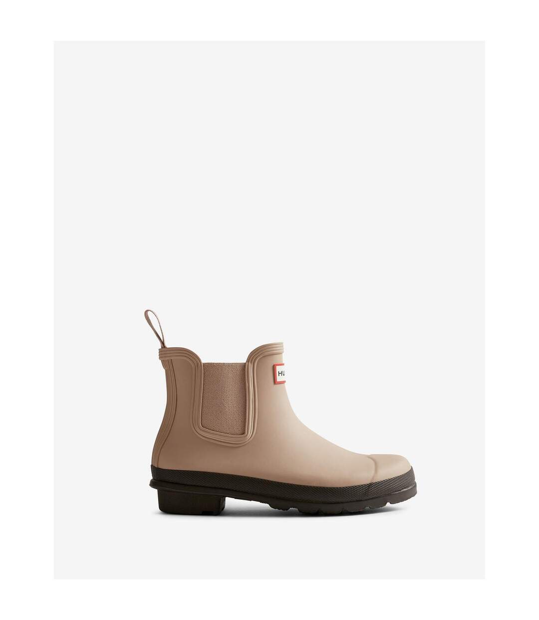 Womens/ladies Original Waterproof Block Heel Chelsea Boots Chocolate Brown Hunter-1