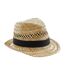 Beechfield Unisex Straw Summer Trilby Hat (Natural) - UTRW4082